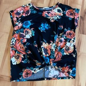 polyester floral top